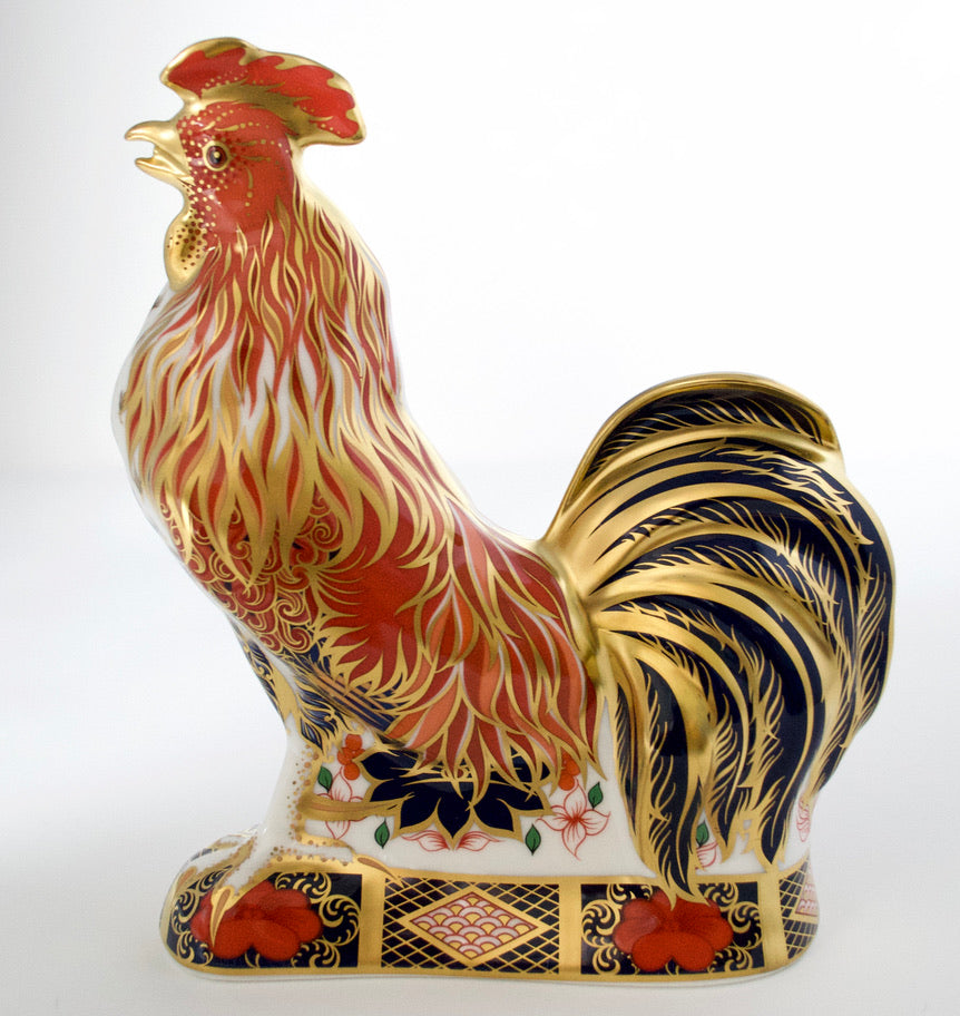 Royal Crown Derby Imari Cockerel Paperweight