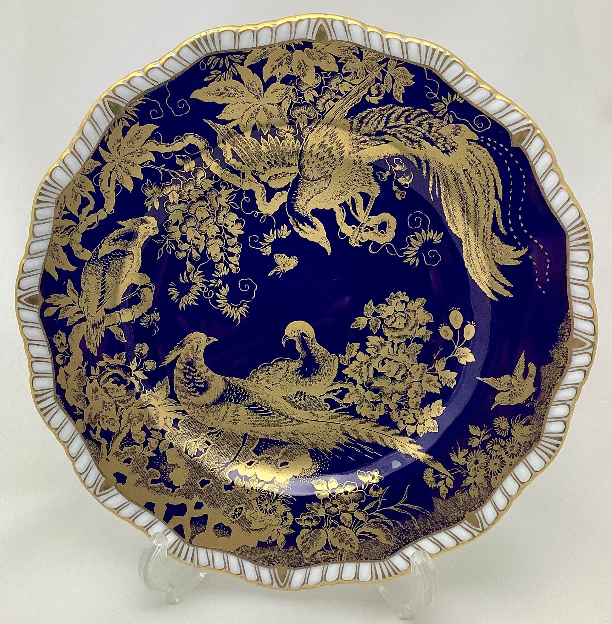 Royal Crown Derby Paradise Cobalt-Blue Dessert Plate