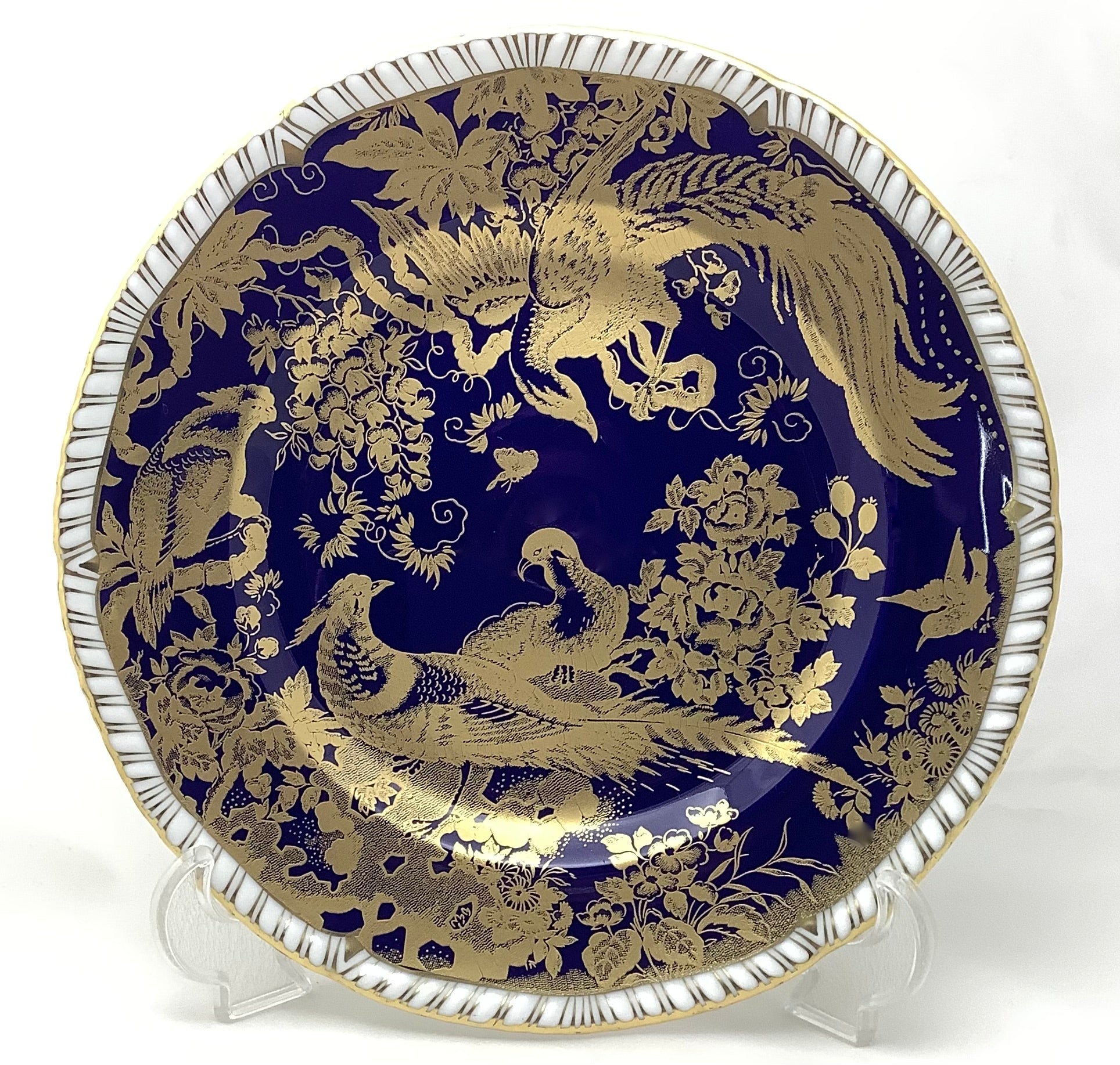 Royal Crown Derby Paradise Cobalt-Blue Dessert Plate