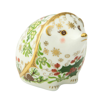Royal Crown Derby Christmas Hedgehog Paperweight