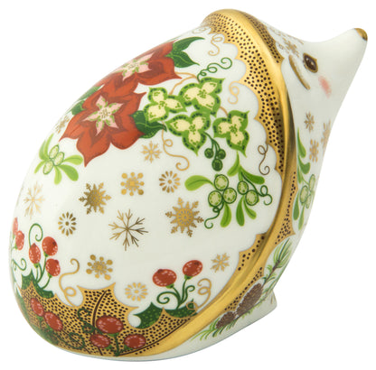 Royal Crown Derby Christmas Hedgehog Paperweight