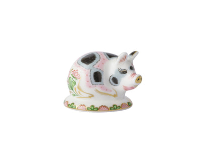 Royal Crown Derby Old Spot Piglet Paperweight