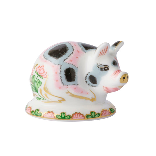 Royal Crown Derby Old Spot Piglet Paperweight