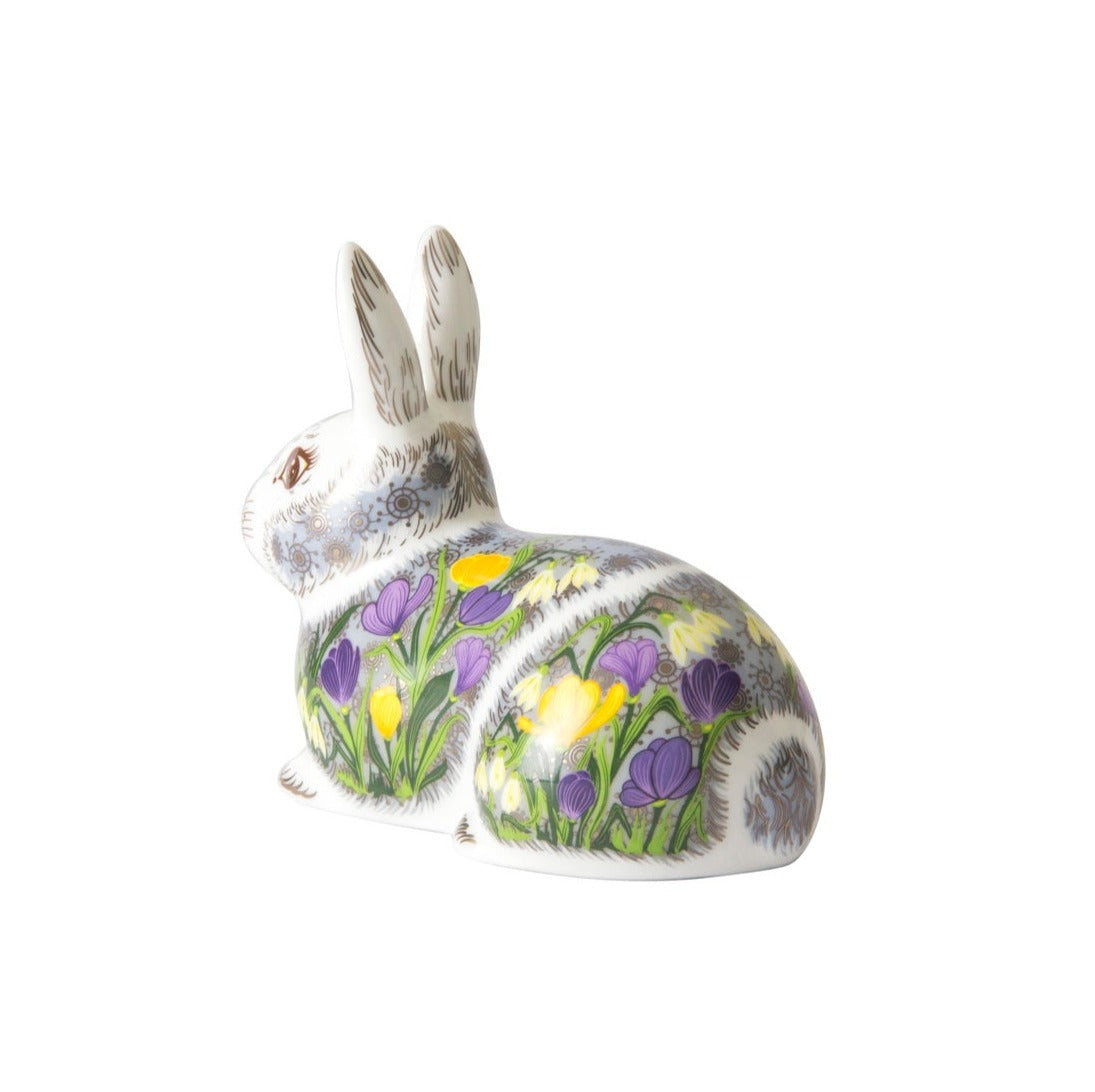 Royal Crown Derby Springtime Bunny Platinum Paperweight