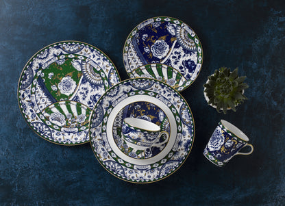 Royal Crown Derby Victorias Garden Blue and Green Plate
