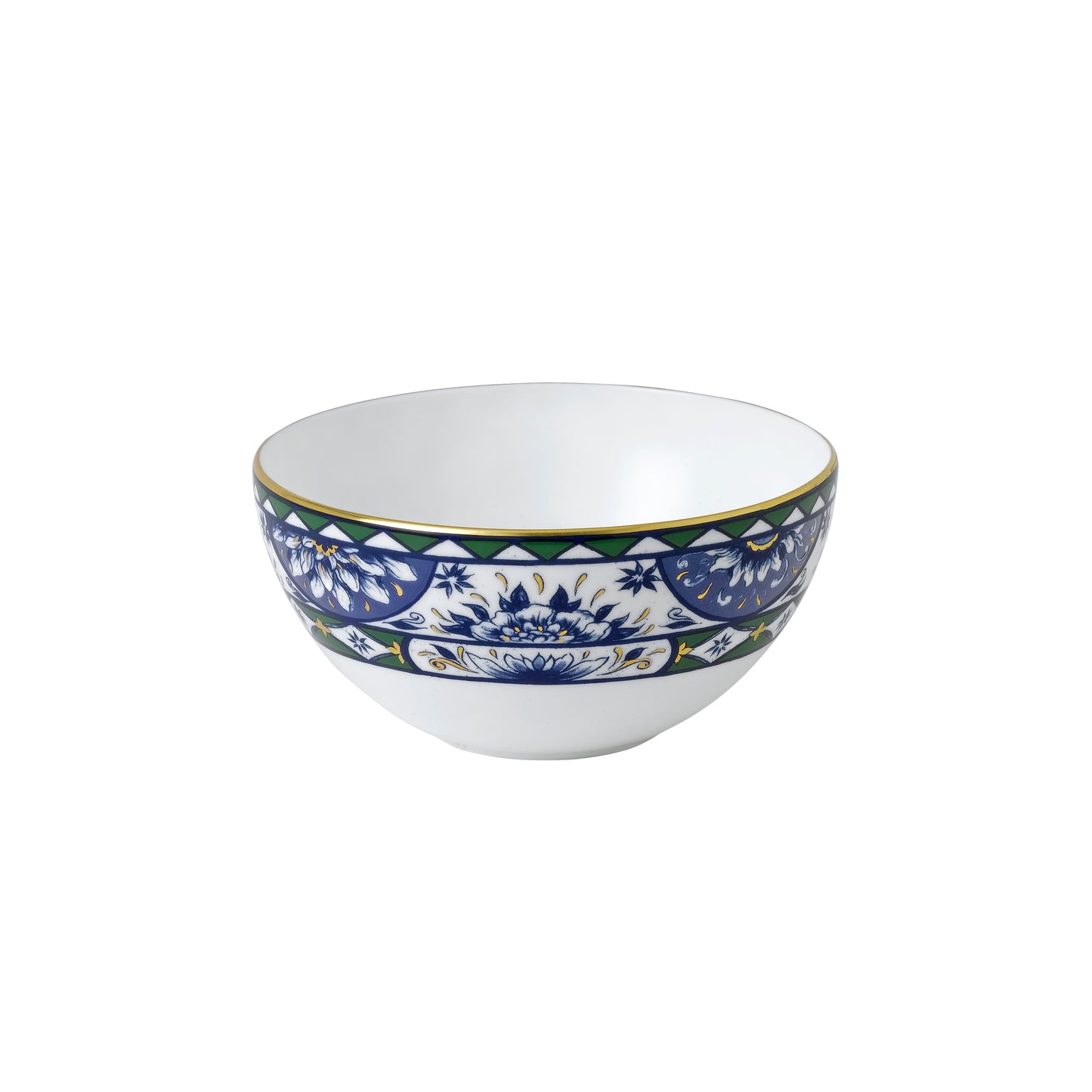 Royal Crown Derby Victorias Garden Blue and Green Bowl