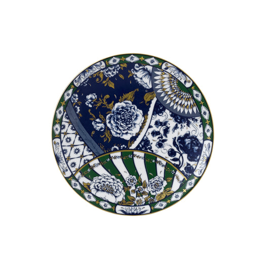 Royal Crown Derby Victorias Garden Blue and Green Plate