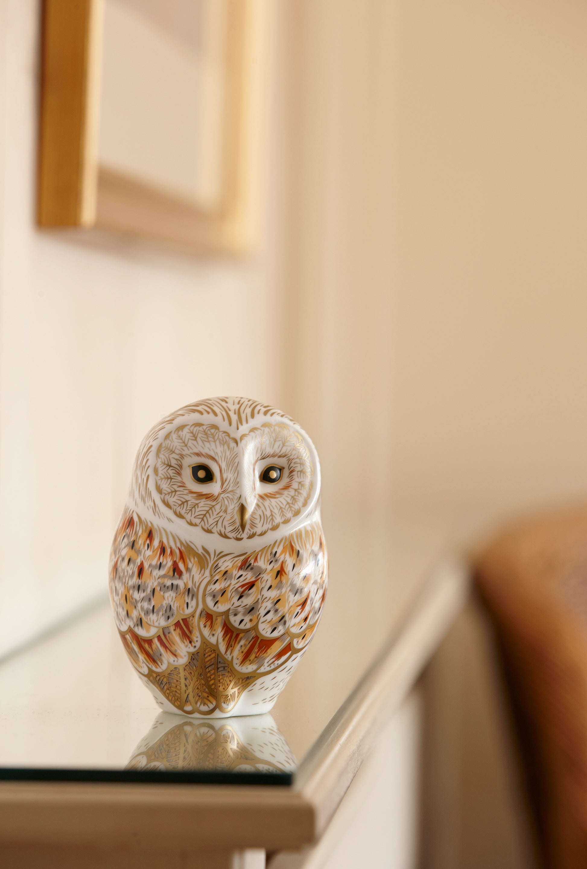 Royal Crown Derby Winter Owl Bird Paperweight