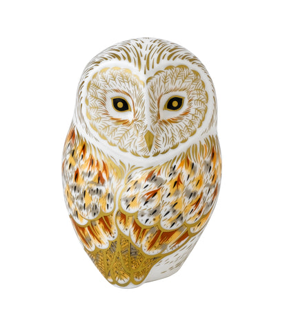 Royal Crown Derby Winter Owl Bird Paperweight